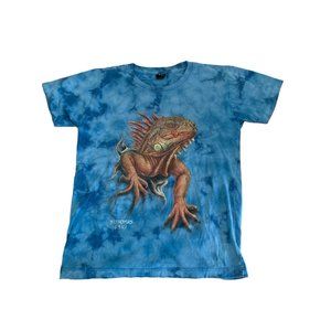 St. Thomas Virgin Islands Graphic T Shirt Blue Tie-dye Size Youth LG Gecko 2-sid